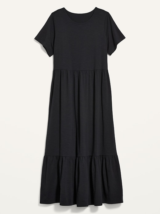 Image number 4 showing, Fit & Flare Tiered Slub-Knit Midi Dress for Women