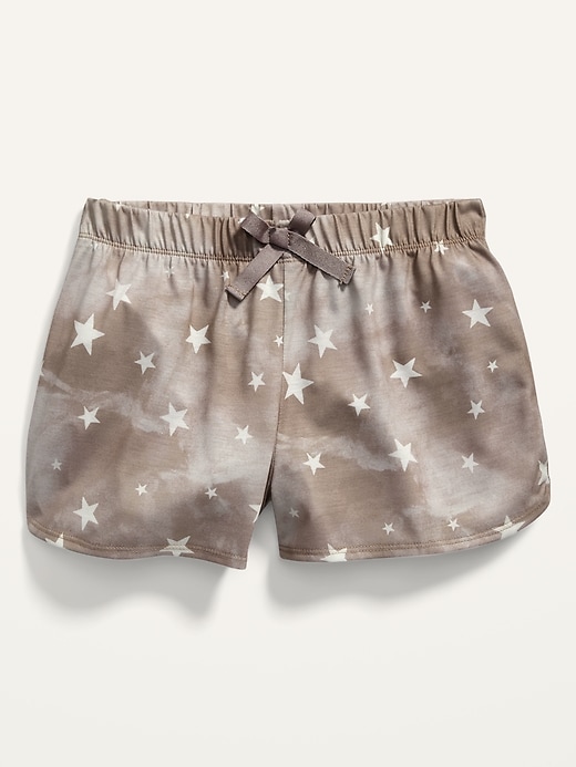 View large product image 1 of 1. Printed Jersey-Knit Pajama Shorts for Girls