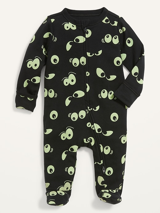 View large product image 1 of 2. Unisex Matching Printed Sleep & Play Footed One-Piece for Baby