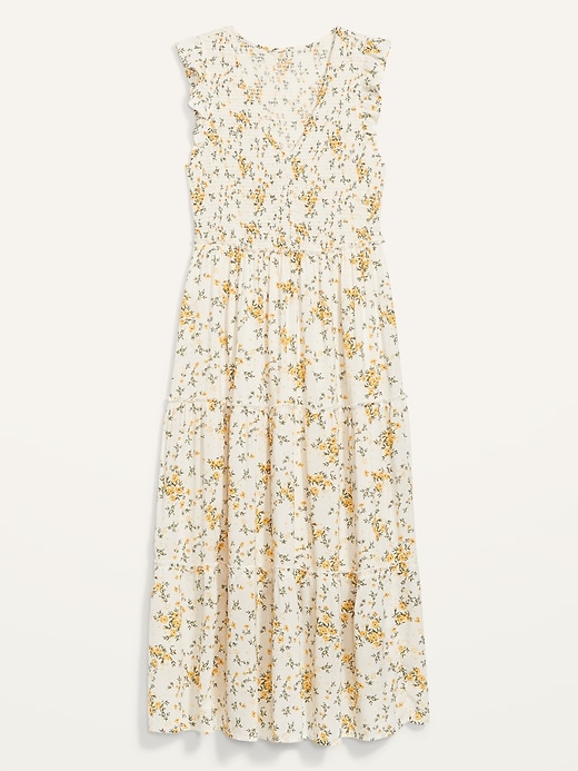 Image number 4 showing, Fit & Flare Smocked Floral Maxi Dress