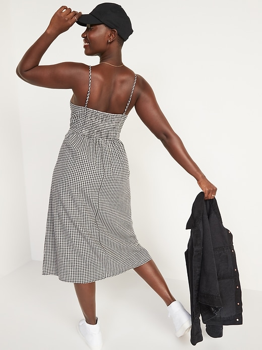 Image number 2 showing, Fit & Flare Gingham Midi Cami Dress
