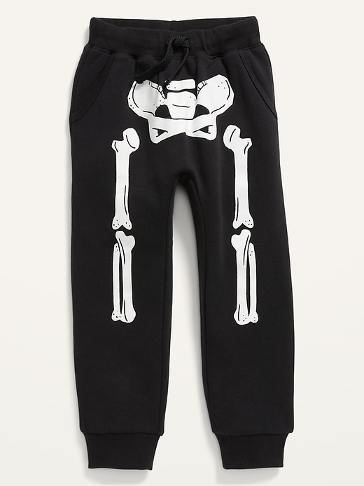 View large product image 1 of 2. Unisex Skeleton-Graphic U-Shaped Jogger Sweatpants for Toddler