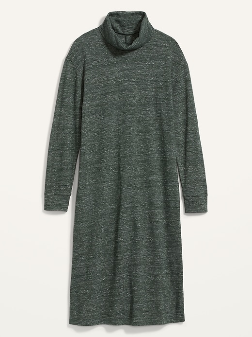 Image number 4 showing, Long-Sleeve Turtleneck Midi Sweater Shift Dress for Women