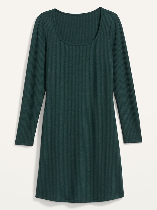 Image number 4 showing, Fit & Flare Rib-Knit Long-Sleeve Mini Dress