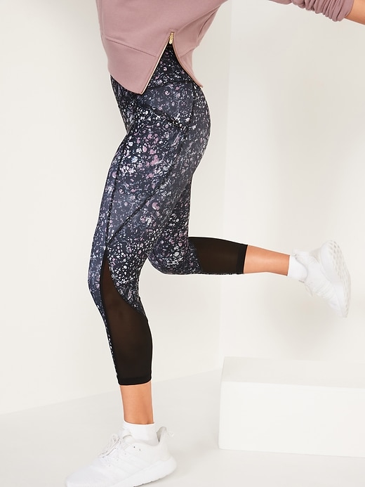 Image number 5 showing, High-Waisted PowerSoft Run Crop Leggings