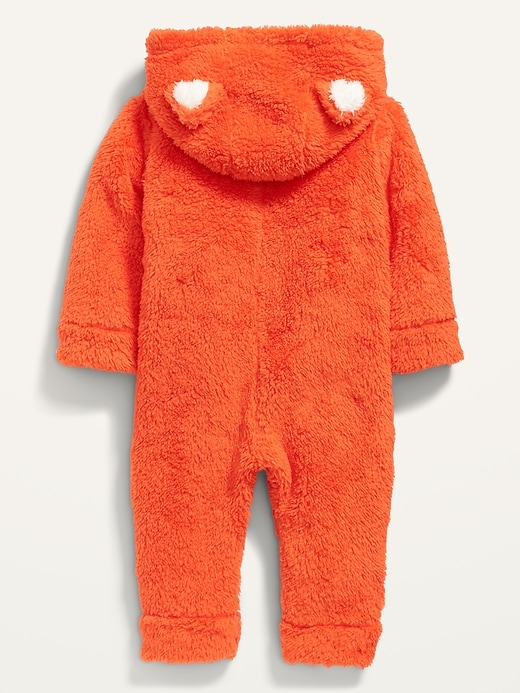 View large product image 2 of 2. Unisex Fox-Critter Sherpa One-Piece for Baby