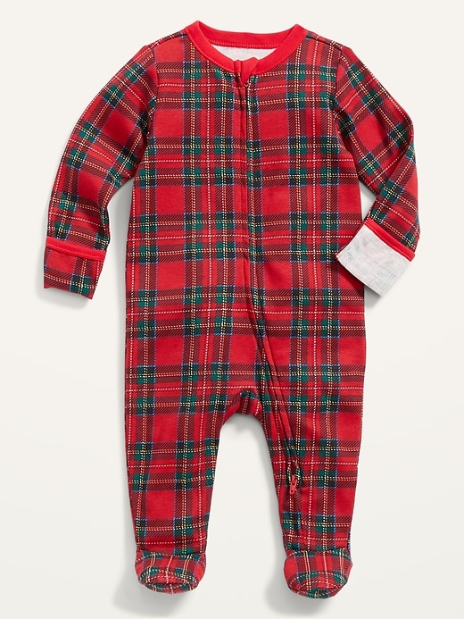 View large product image 1 of 1. Unisex Matching Printed Sleep & Play Footed One-Piece for Baby