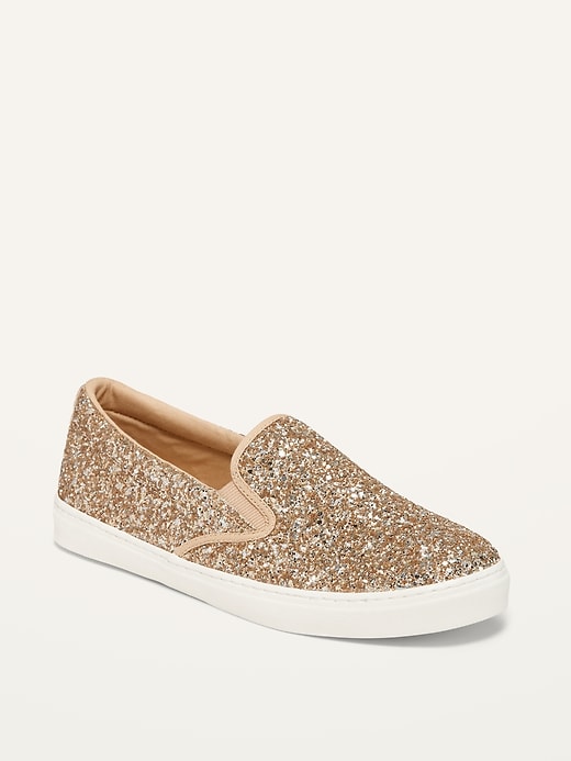 Image number 1 showing, Glitter Slip-On Sneakers