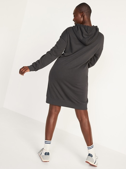 Image number 2 showing, Hooded Mini Sweatshirt Shift Dress