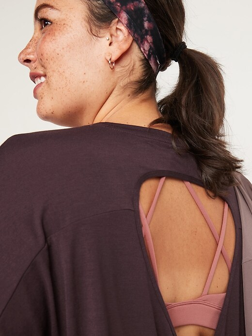 Image number 3 showing, Ultra-Lite Long-Sleeve Cutout Wrap-Back Top