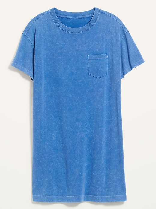 Image number 4 showing, Loose Vintage Short-Sleeve Mineral-Dyed T-Shirt Shift Dress