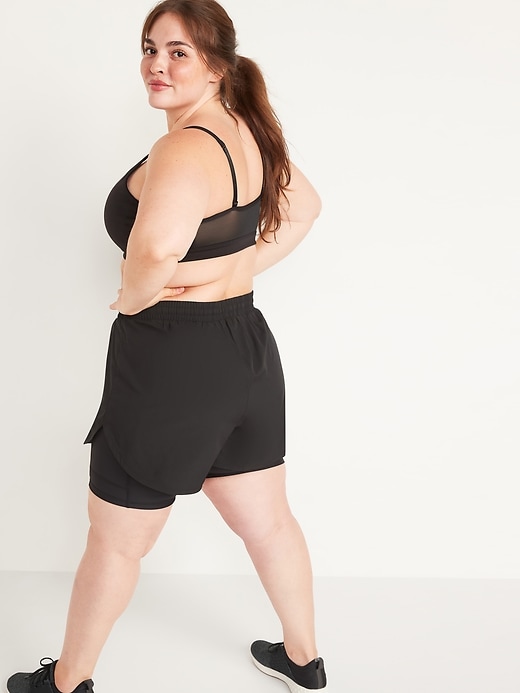 Image number 8 showing, High-Waisted 2-in-1 StretchTech Run Shorts + Biker Shorts -- 3-inch inseam