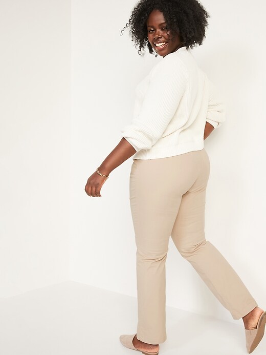 Image number 8 showing, Mid-Rise Boot-Cut Khakis for Women