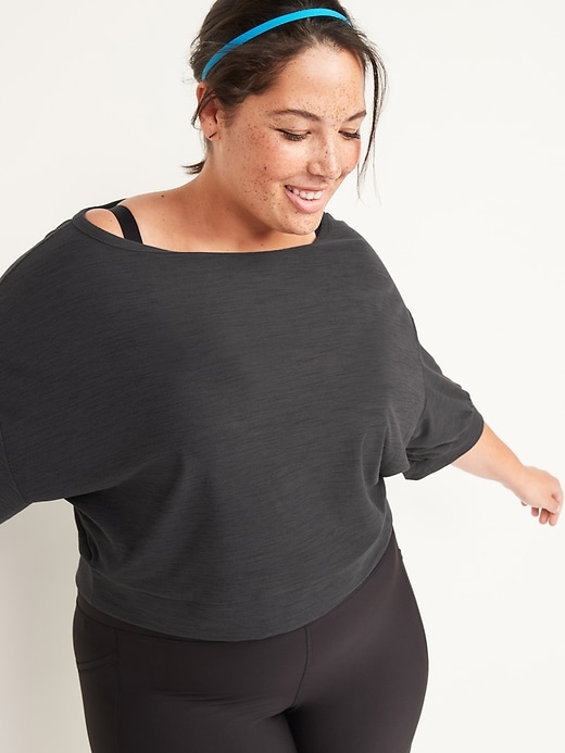Image number 7 showing, Breathe ON Cropped Elbow-Sleeve Performance Top