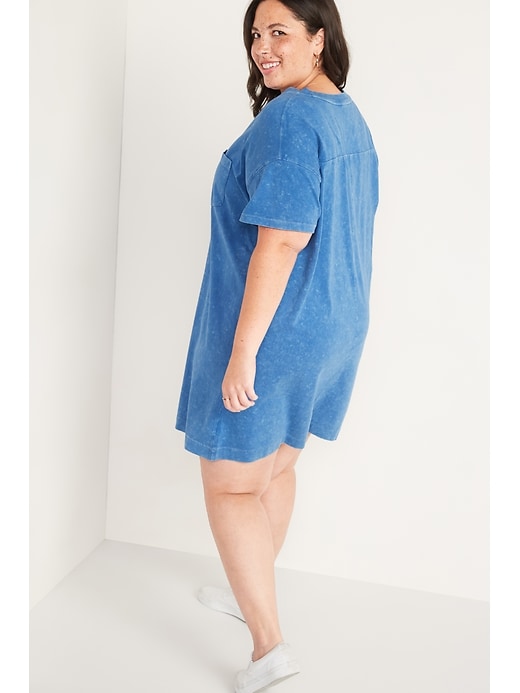 Image number 8 showing, Loose Vintage Short-Sleeve Mineral-Dyed T-Shirt Shift Dress