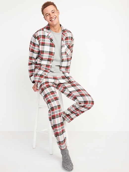 Image number 1 showing, Matching Plaid Flannel Pajama Set
