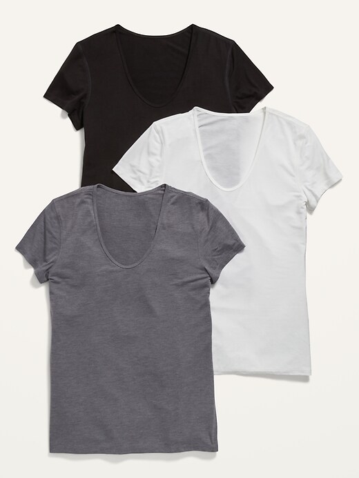 View large product image 1 of 3. UltraLite All-Day Scoop-Neck Performance T-Shirt 3-Pack