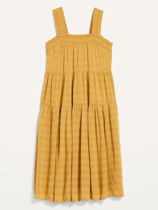 Image number 3 showing, Sleeveless Smocked Tonal-Stripe Midi Swing Dress