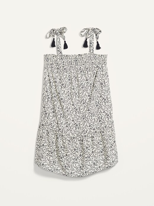 Image number 3 showing, Sleeveless Smocked Floral Mini Swing Dress