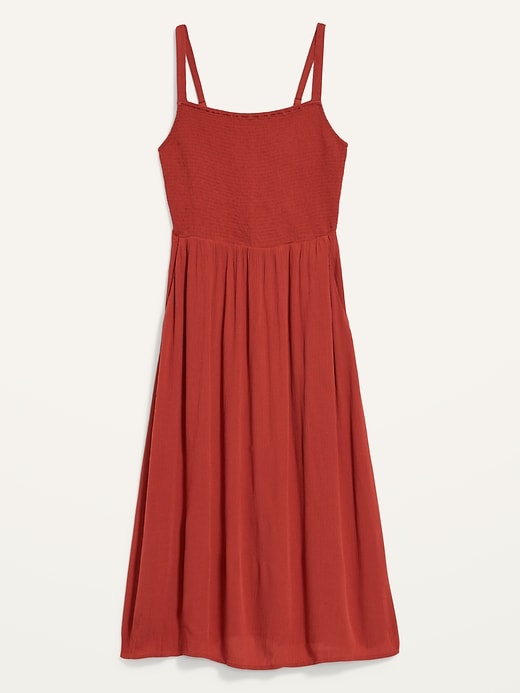 Image number 4 showing, Sleeveless Crinkled Smocked Fit & Flare Dress