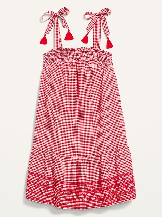 Image number 3 showing, Sleeveless Tiered Gingham Swing Mini Dress