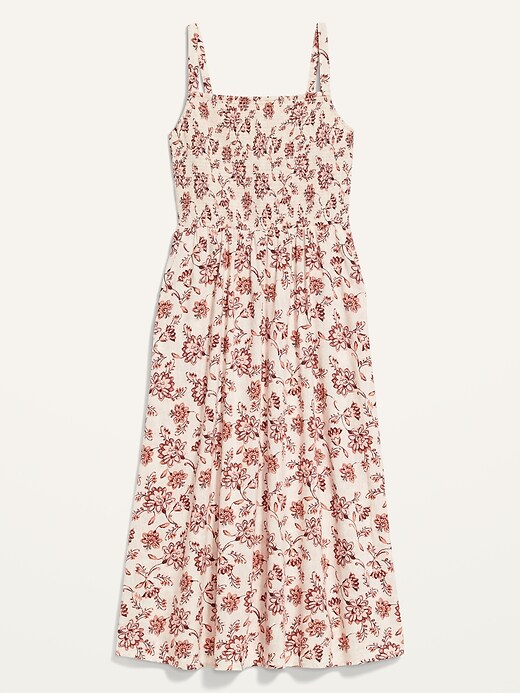 Image number 4 showing, Fit & Flare Sleeveless Smocked Cami Midi Dress