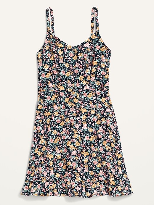 Image number 4 showing, Fit & Flare Sleeveless Floral-Print Linen-Blend Dress