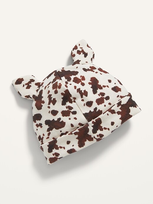 View large product image 2 of 2. Unisex Cow-Critter Beanie for Baby