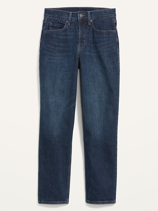 Image number 4 showing, Curvy Extra High-Waisted Button-Fly Sky-Hi Straight Jeans