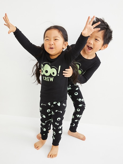 Image number 1 showing, Unisex Matching Graphic Snug-Fit Pajama Set for Toddler & Baby