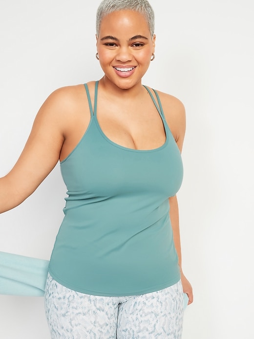 Image number 1 showing, Strappy PowerSoft Shelf-Bra Tank Top