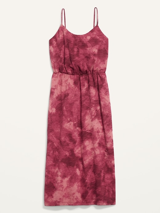 Image number 3 showing, Waist-Defined Tie-Dye Slub-Knit Midi Cami Dress