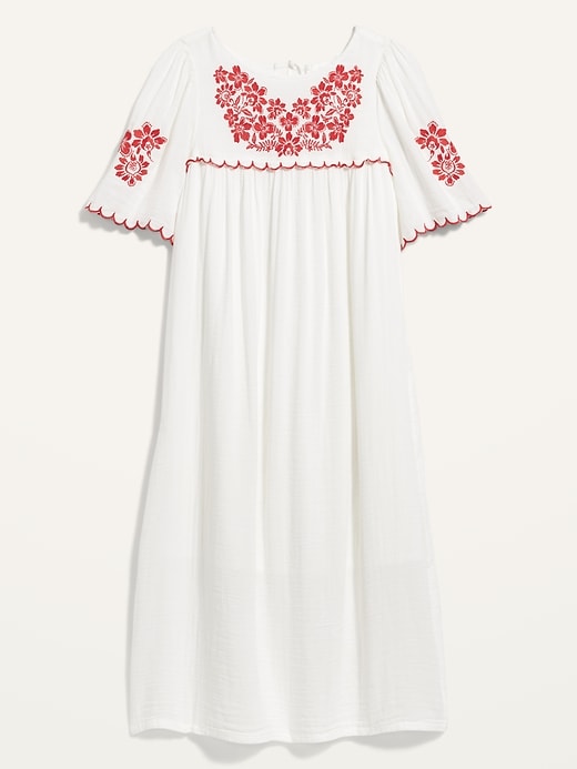 Image number 3 showing, Embroidered Midi Swing Dress