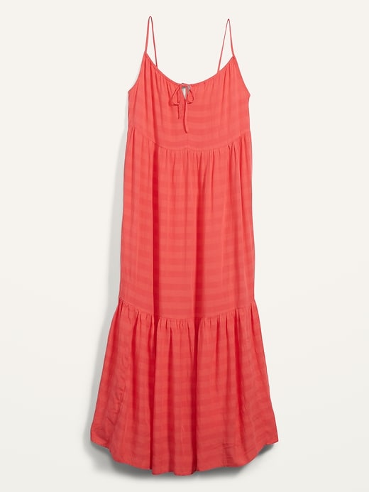 Image number 3 showing, Tiered Tie-Front Maxi Swing Sundress