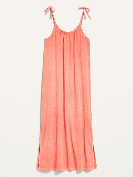 View large product image 2 of 3. Garment-Dyed Tie-Shoulder Maxi Sundress