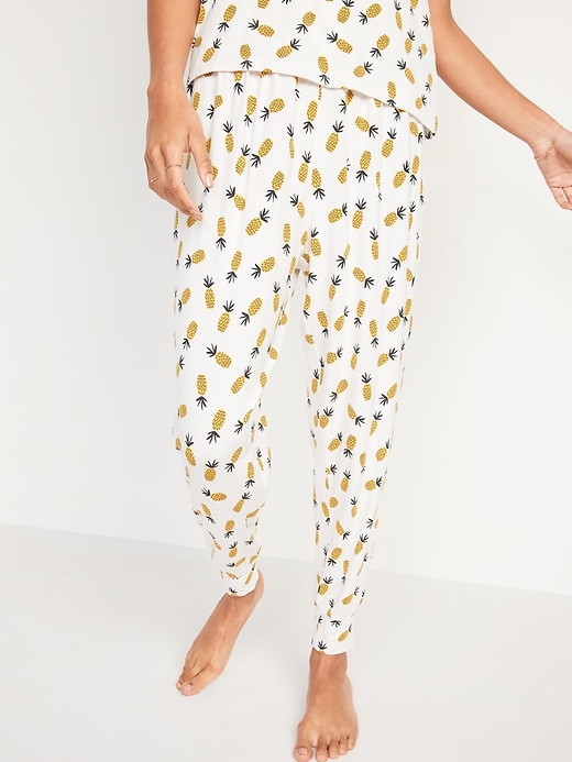 Image number 4 showing, High-Waisted Sunday Sleep Ultra-Soft Jogger Pajama Pants