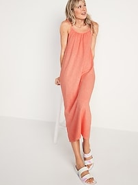 View large product image 3 of 3. Garment-Dyed Tie-Shoulder Maxi Sundress
