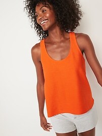View large product image 3 of 3. Lightweight Textured-Knit Lounge Tank Top