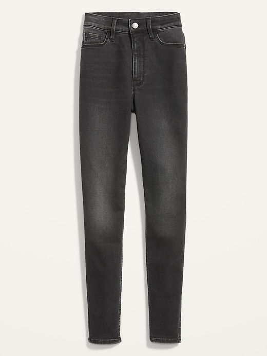 Image number 4 showing, Extra High-Waisted Rockstar 360° Stretch Super Skinny Black Jeans for Women