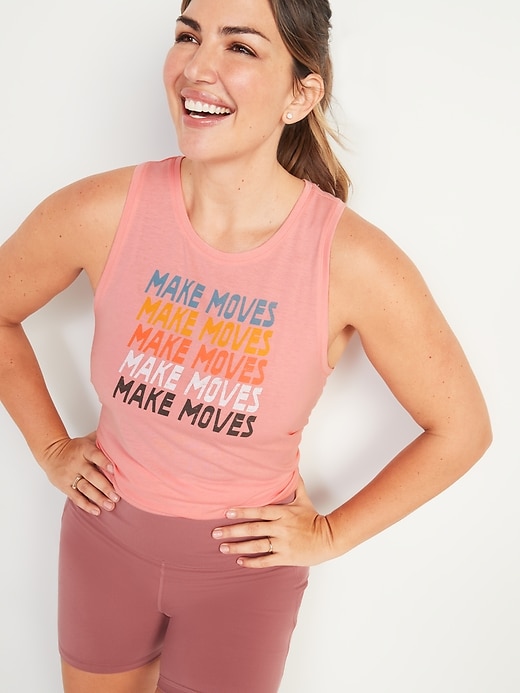 Image number 3 showing, Graphic Muscle Tank Top for Women