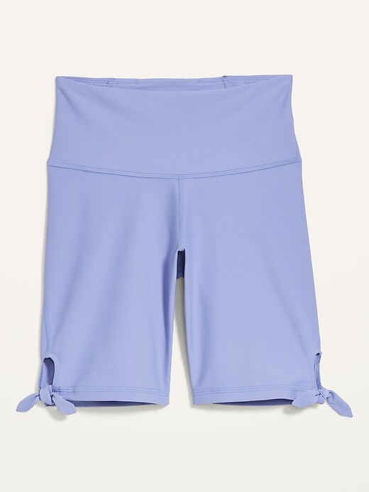 Image number 4 showing, High-Waisted PowerSoft Knotted Performance Biker Shorts -- 8-inch inseam