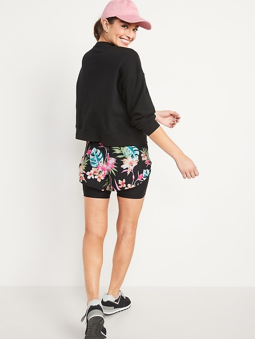 Image number 6 showing, High-Waisted 2-in-1 StretchTech Run Shorts + Biker Shorts -- 3-inch inseam