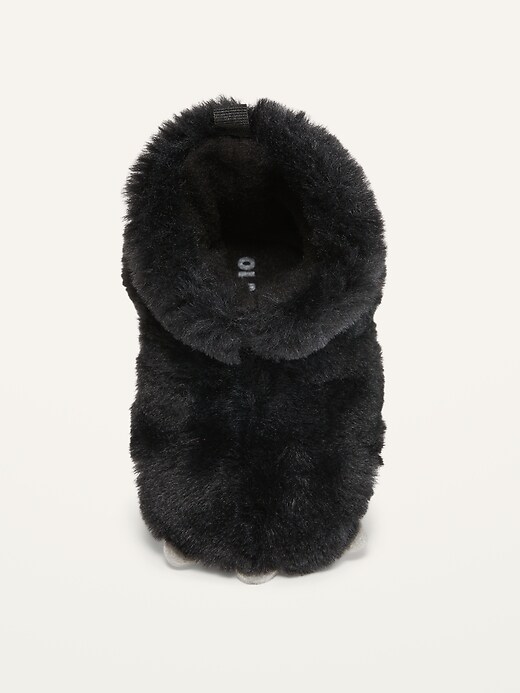 View large product image 2 of 4. Unisex Faux-Fur Critter Slippers for Baby
