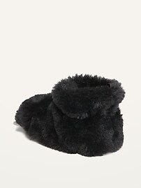 View large product image 3 of 4. Unisex Faux-Fur Critter Slippers for Baby