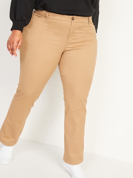 Image number 7 showing, Mid-Rise Boot-Cut Khakis for Women