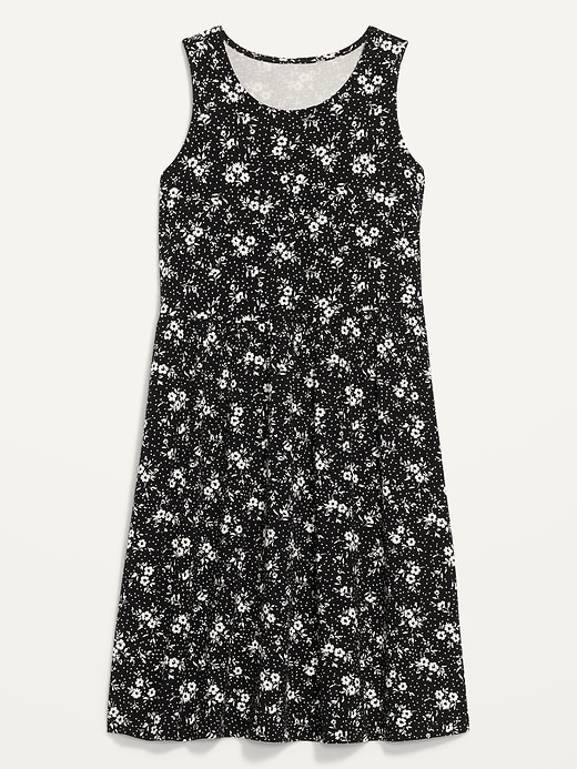 View large product image 2 of 3. Sleeveless Jersey-Knit Swing Dress
