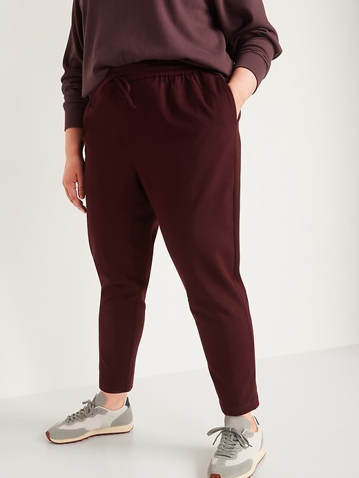Image number 7 showing, High-Waisted Brushed-Twill Ankle Pants