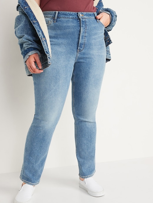 Image number 7 showing, Extra High-Waisted Button-Fly Sky-Hi Kicker Boot-Cut Jeans