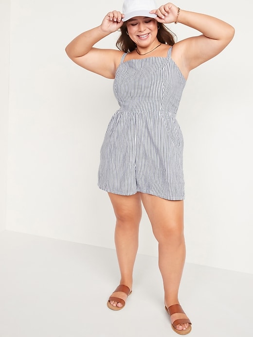 Image number 7 showing, Striped Cami Romper --3.5-inch inseam