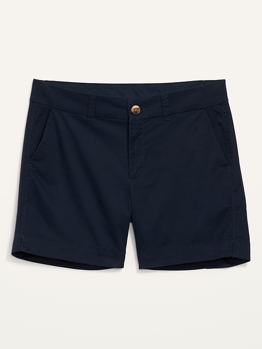 Image number 2 showing, Mid-Rise Twill Everyday Shorts - 5-inch inseam